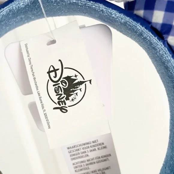 NWT Disney Parks Minnie Mouse Ears Floral Gingham Cottage Headband With Bow - Picture 3 of 3